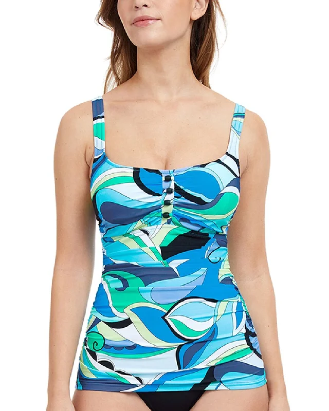 Profile By Gottex Retro Love Square Neck Tankini Tie-Back Swimwear