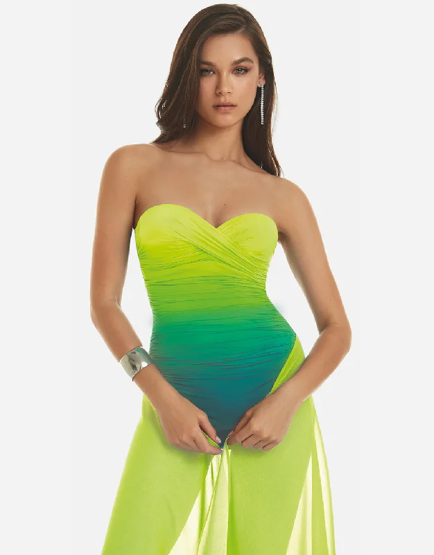 Brasil Ruched Twist Bandeau Swimsuit - Lima Sexy Swimwear Set