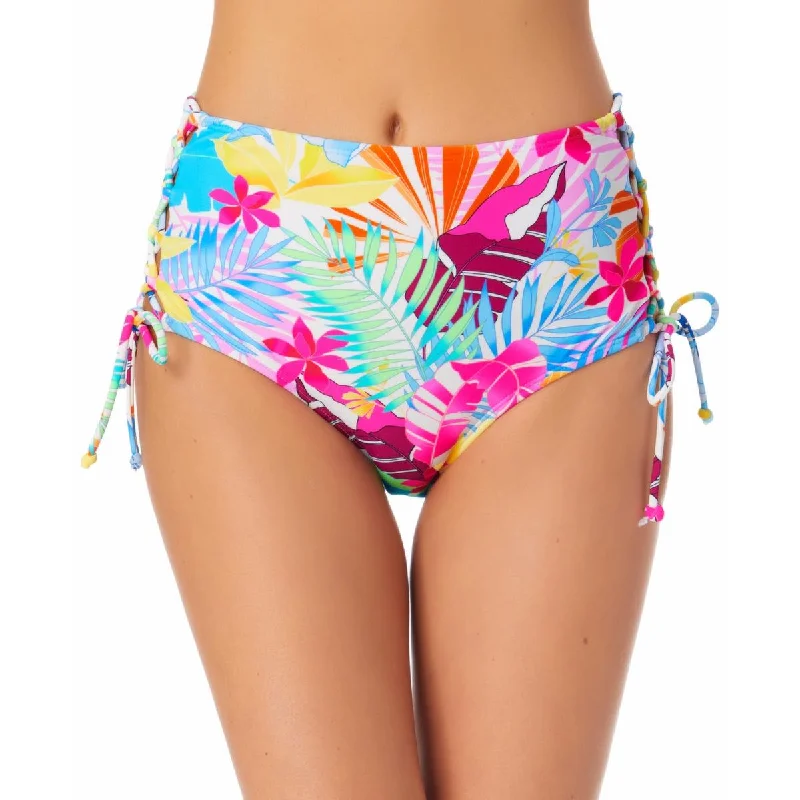 California Waves Womens Juniors Lace-Up Floral Print Swim Bottom Separates High-Cut One-Piece California Waves Womens Juniors Lace-Up Floral Print Swim Bottom Separates High-Cut One-Piece