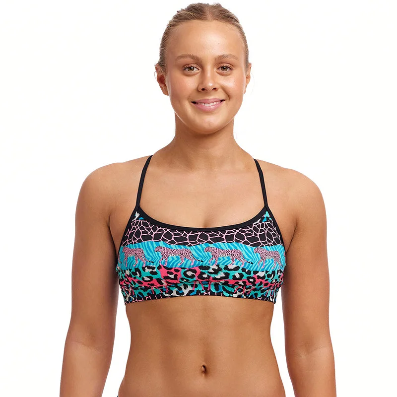 Funkita - Wild Things - Ladies Eco Swim Crop Top High-Waisted Swimwear