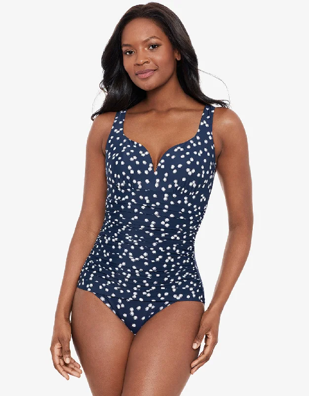Luminaire Cherie Swimsuit - Navy Spot Playful Pattern Swimsuit