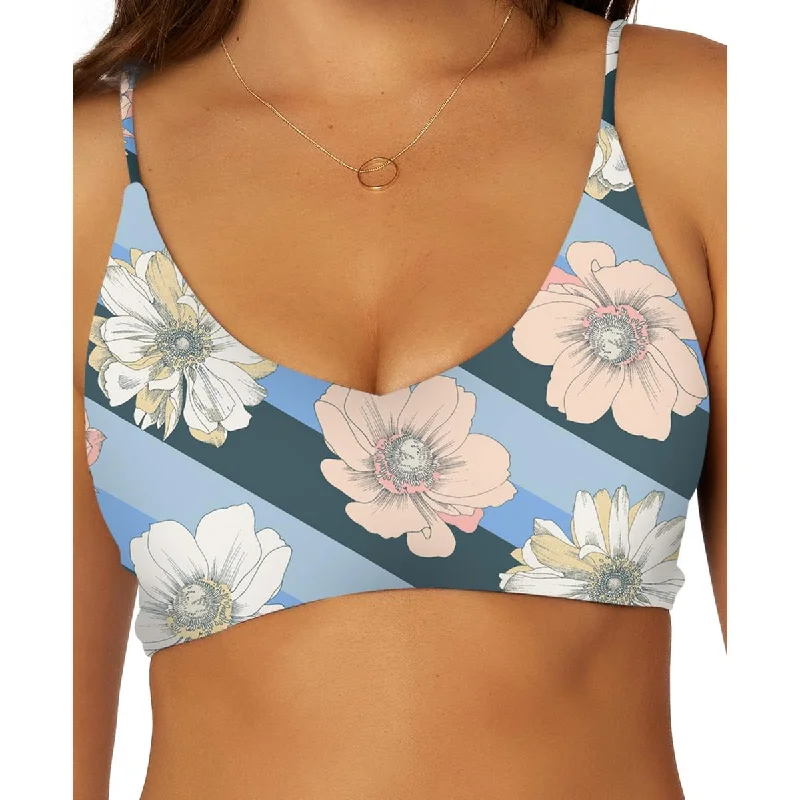 O'Neill Womens Juniors Lace-Up Back Floral Print Bikini Swim top Two-Piece Beachwear O'Neill Womens Juniors Lace-Up Back Floral Print Bikini Swim top Two-Piece Beachwear