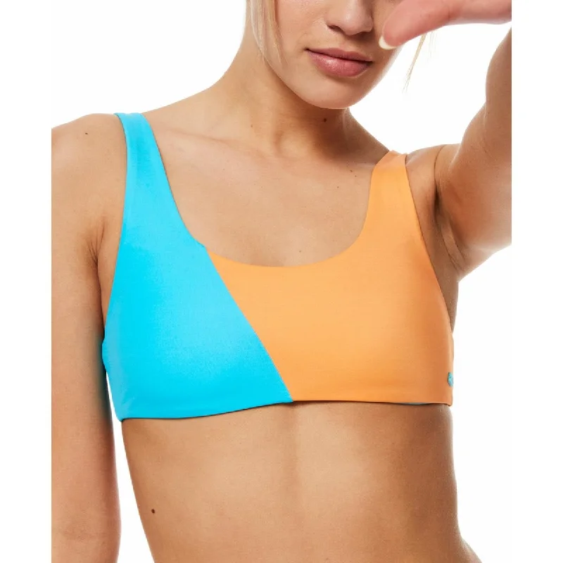 Roxy Womens Colorblock Bralette Bikini Swim top Adjustable Bikini Bottoms