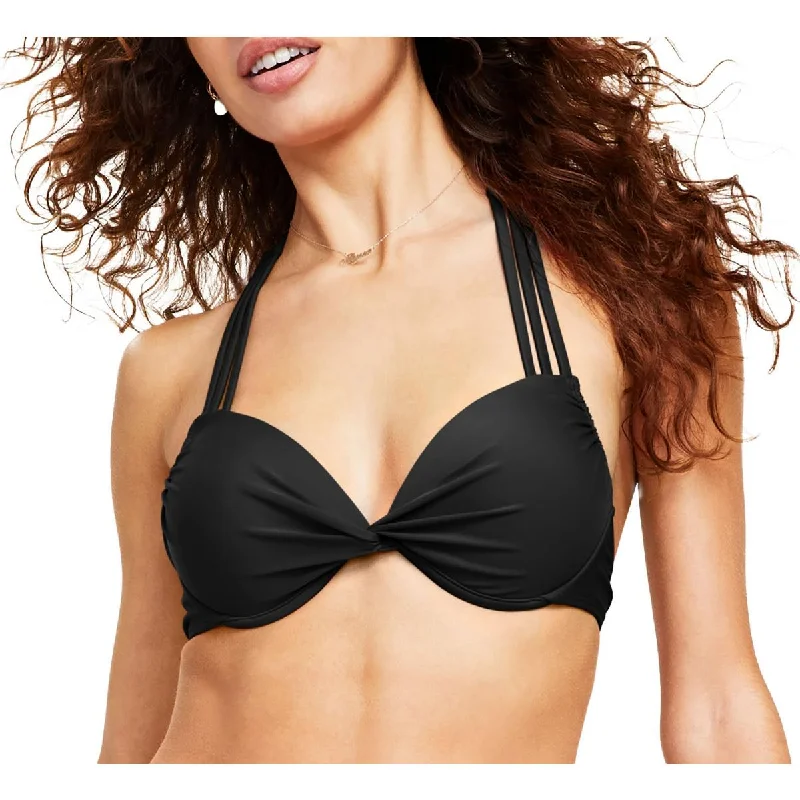 Salt + Cove Womens Juniors Halter Underwire Bikini Swim top Plus-Size Bikini Set