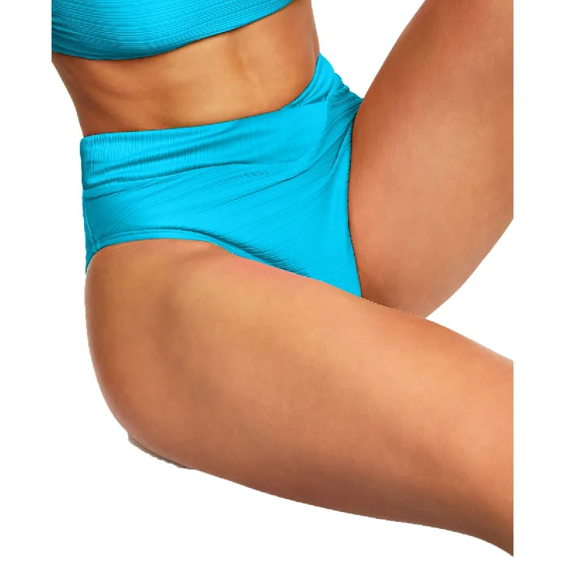 Salt + Cove Womens Juniors Mint Spark High Waist Bikini Swim Bottom Separates Full Coverage Swimsuit