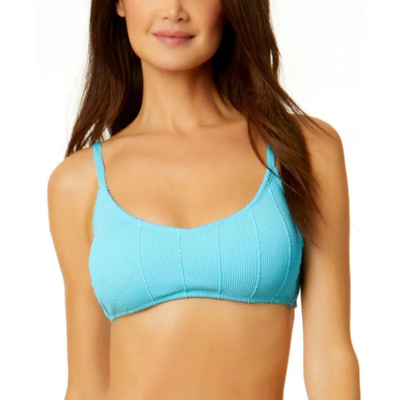 Salt + Cove Womens Juniors Textured Bralette Bikini Swim top Stylish Cover-Up Set