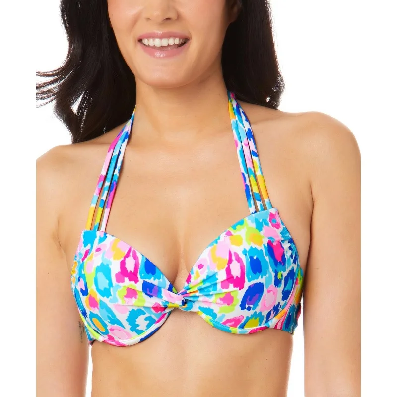 Salt + Cove Womens Printed Strappy Bikini Swim top Quick-Dry Swimsuit