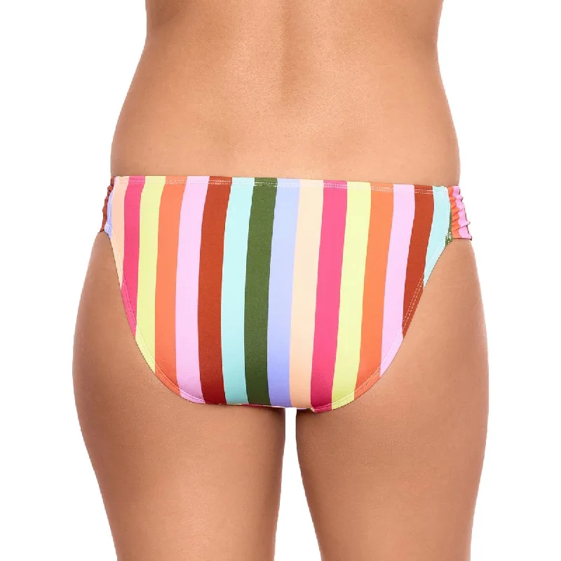 Salt + Cove Womens   Striped Ruched Swim Bottom Separates Two-Piece Beachwear