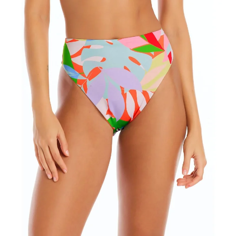 Sanctuary Womens High Rise Printed Swim Bottom Separates Mesh Swimsuit Top