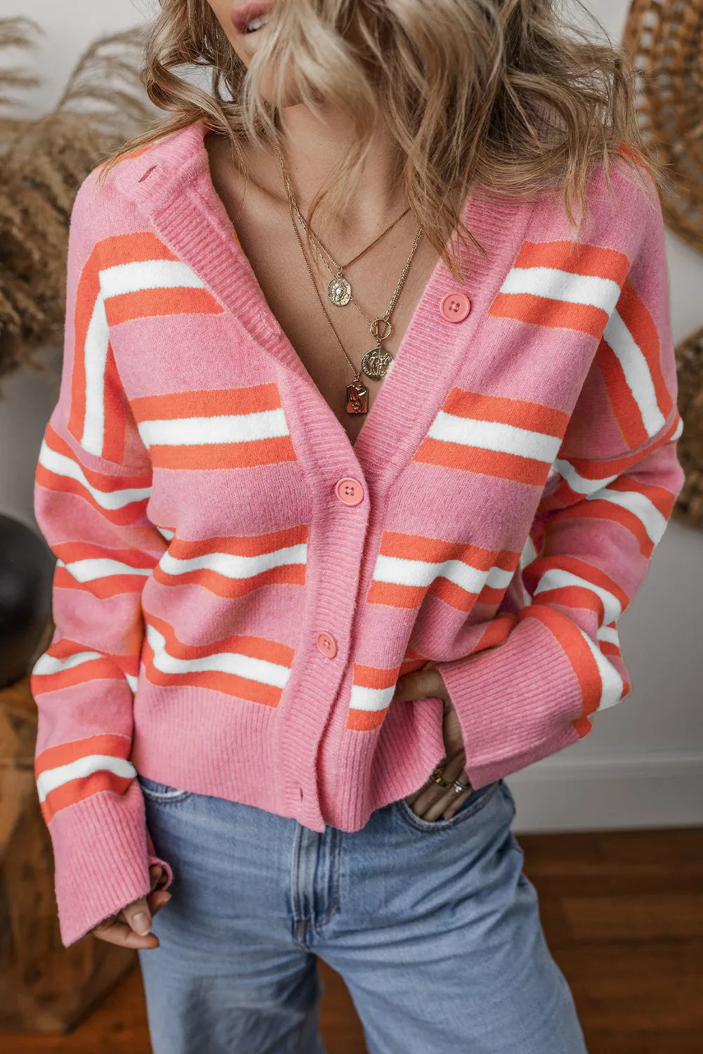 Katalina Striped Button Up Long Sleeve Cardigan Satin Fabric Silk Fabric Chiffon Fabric Katalina Striped Button Up Long Sleeve Cardigan Satin Fabric Silk Fabric Chiffon Fabric