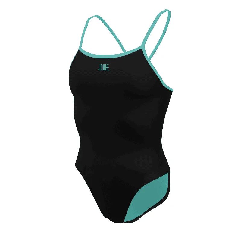 Jowe Women's Tie-Back Swimsuit - Nero / Calm Playful Pattern Swimsuit